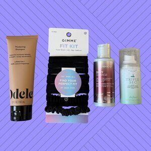 Hair Kit Sample Pack: Shampoos, Finishing Spray, Hair Ties